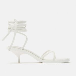 ZARA LEATHER LACE-UP SANDALS